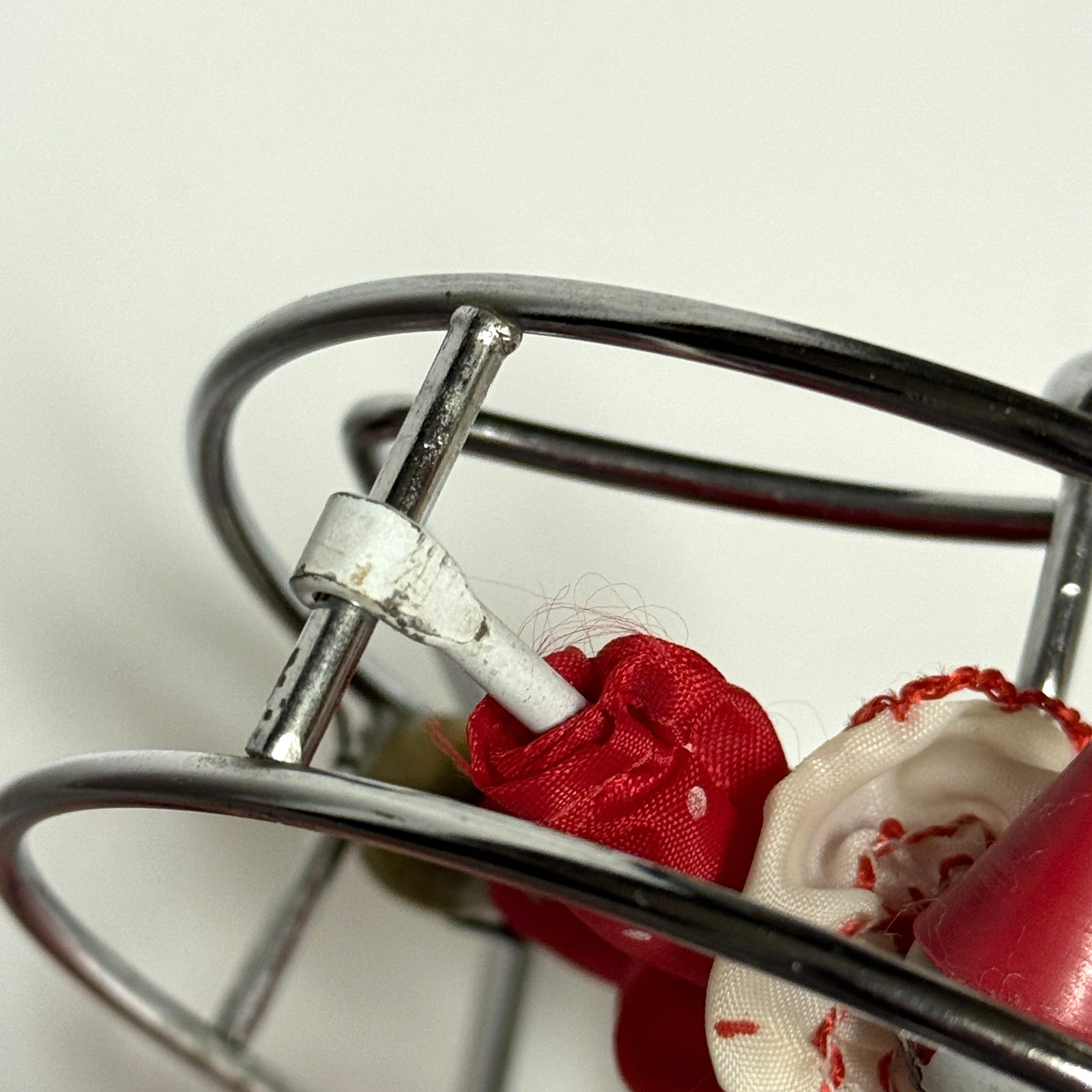 Vintage Circus Red Clown Balancing 6″ Wheel Office Kinetic Chrome Pendulum MCM