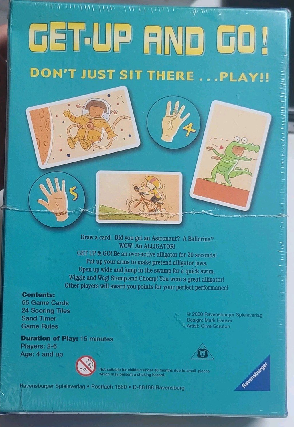 GET UP AND GO! Don’t Just Sit There…Play!! Vintage Card Game By RAVENSBURGER