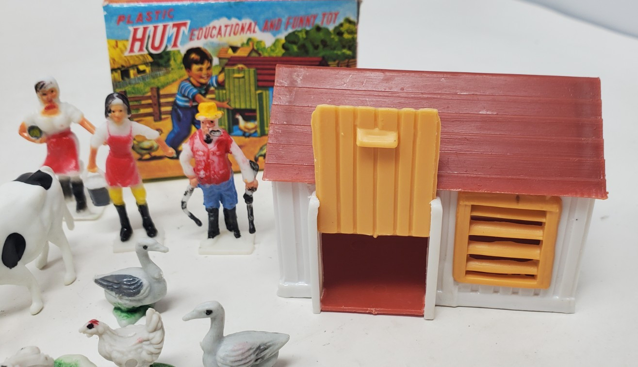 Mixed Lot Miniature Farm Animals Figures Tractor Fences & More