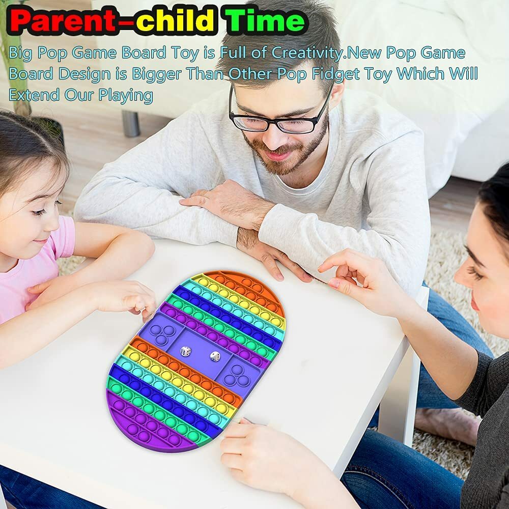 Pop Fidget Toy Sensory Interactive Stress Relief For Kids Big Push Bubble Popper