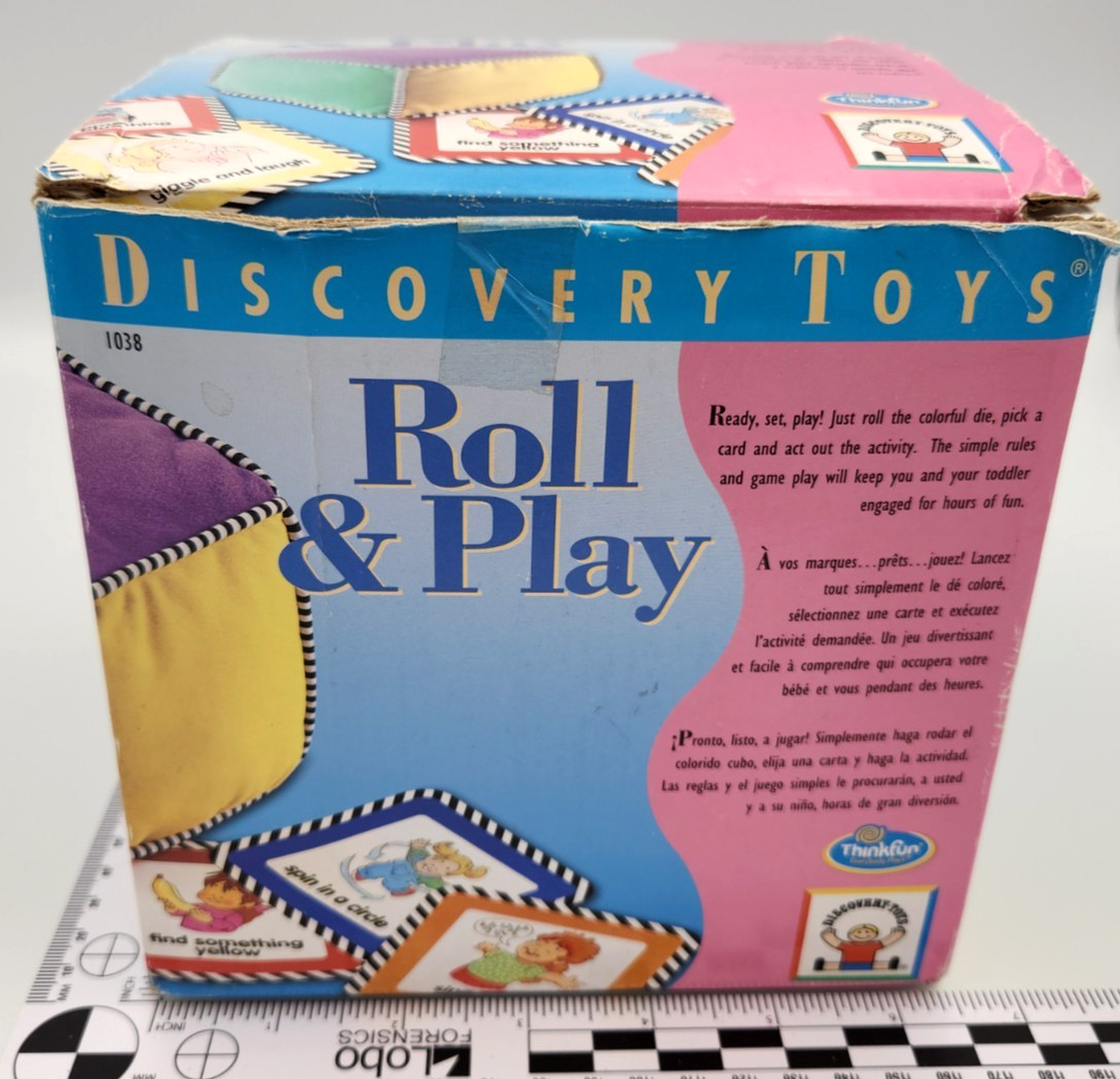 Discovery Toys Roll and Play Activity Cube w/48 Cards 1038 Educational Complete