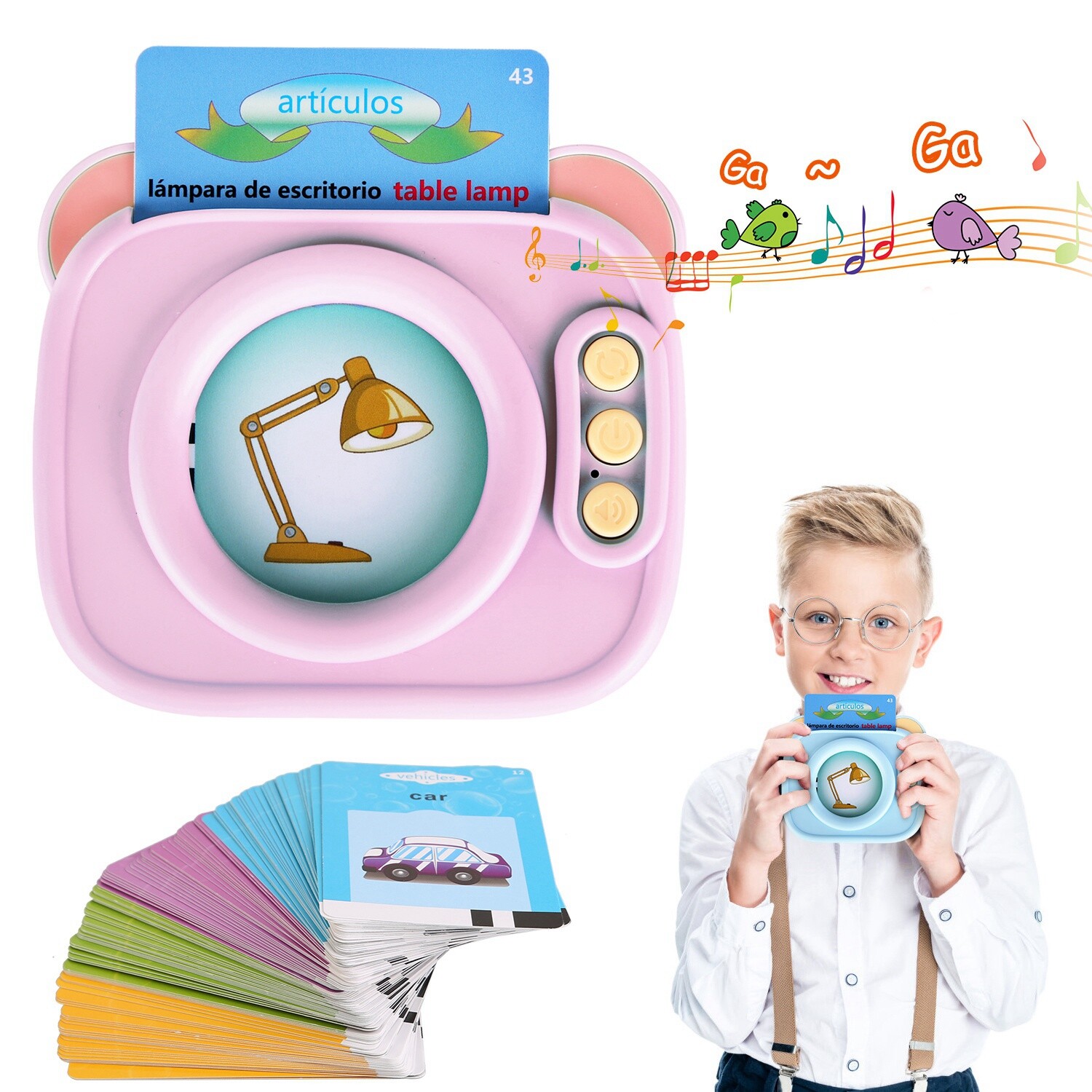 224 Sight Words Spanish & English Talking Flash Cards for Toddlers 1 – 8 Toys