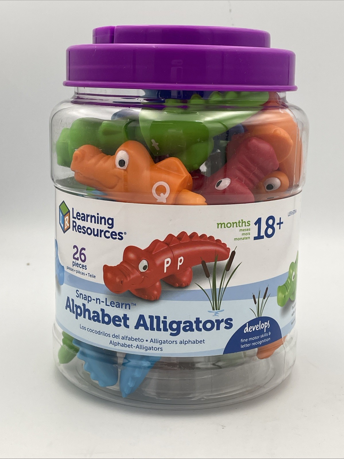 Learning Resources Snap-n-Learn Alphabet Alligator Letter Recognition Fine Motor