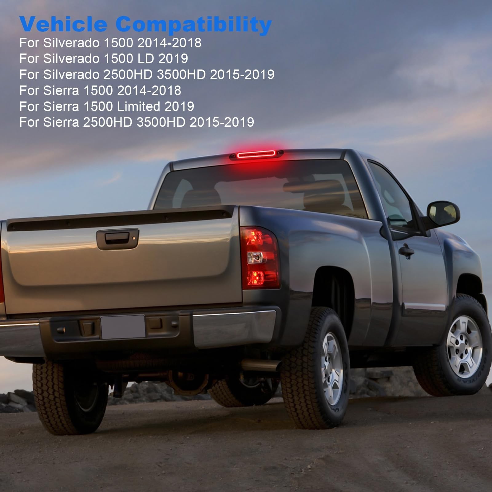 LED Third 3rd Brake Light Replacement for 2014-2019 Silverado Sierra 1500 250…