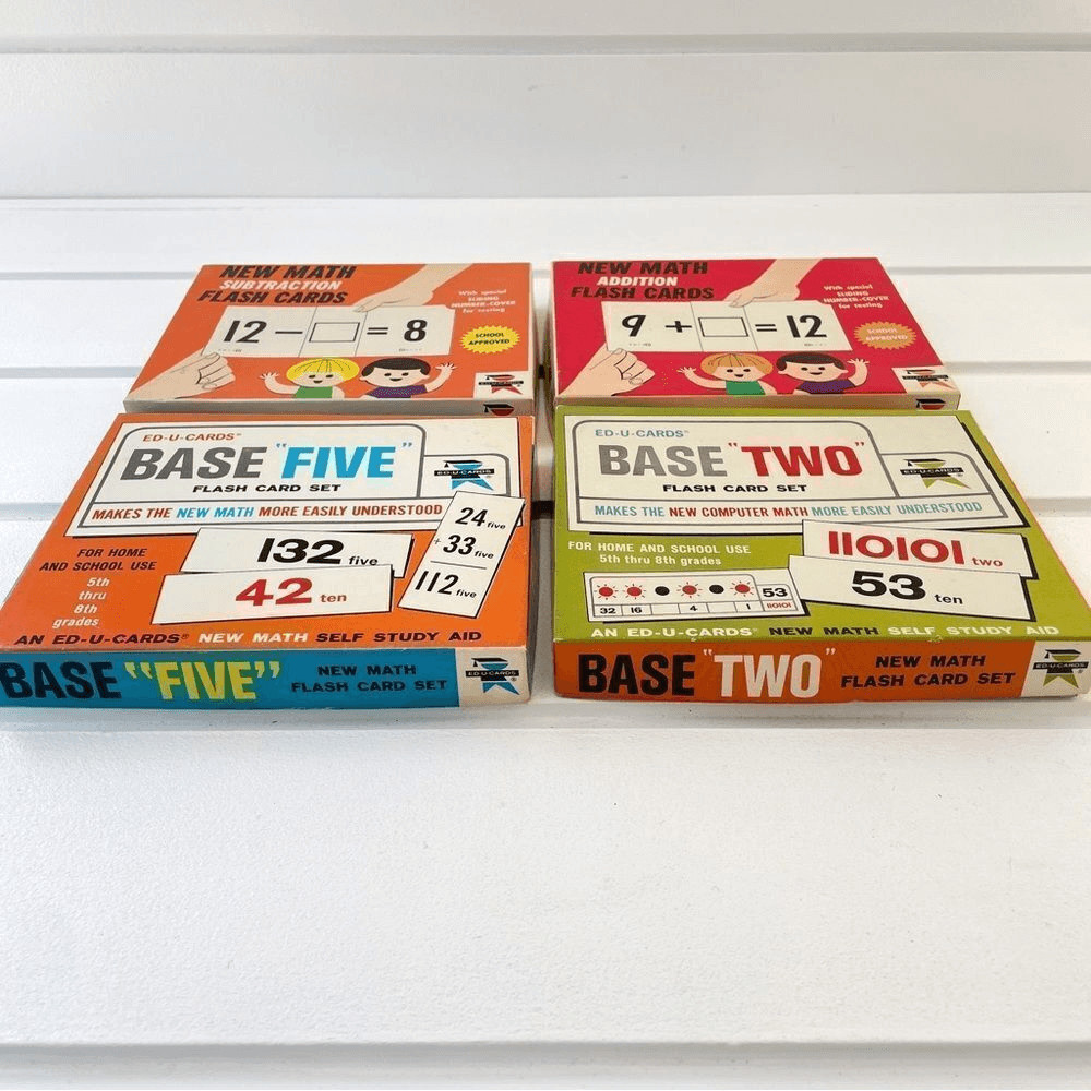 Vintage Math Ed-U-Cards Card Games Addition Subtraction Flash Cards Never Used