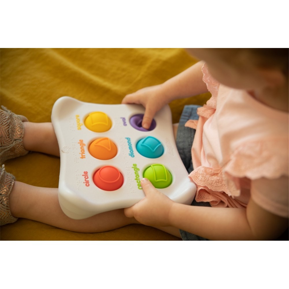 Fat Brain Toy Co Dimpl Duo 1-4y Kids/Baby Shape/Colour Pop Silicone Sensory Toy