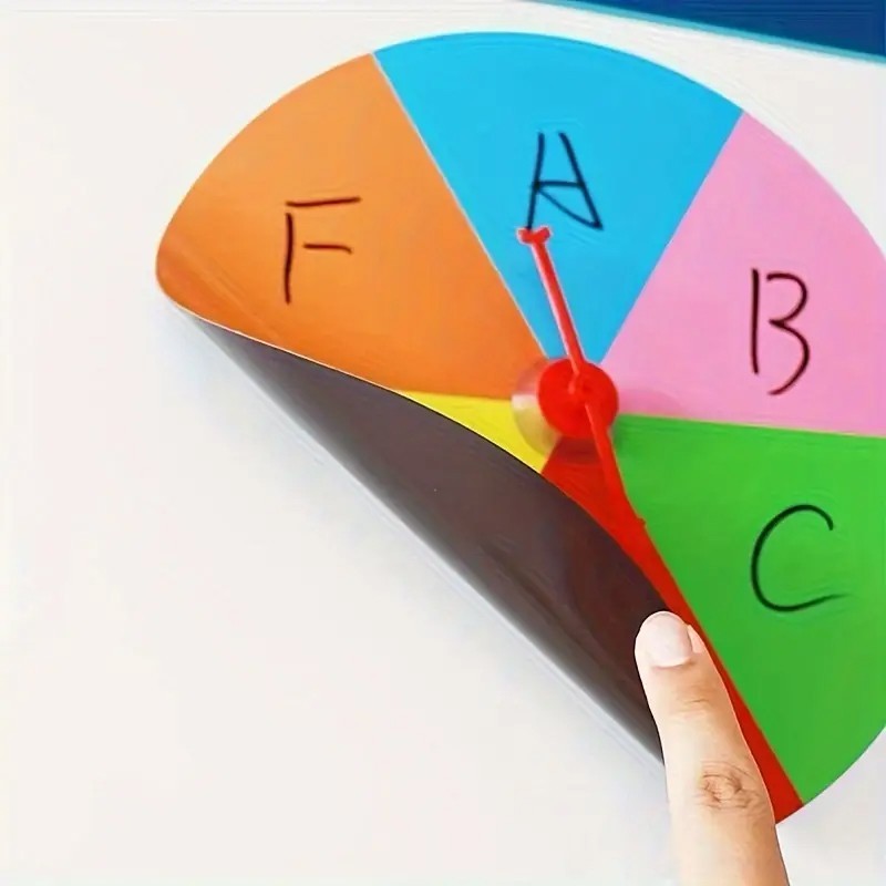 6 Colors Magnetic Dry Erase Spinning Board Teaching Tool Blackboard Classroom
