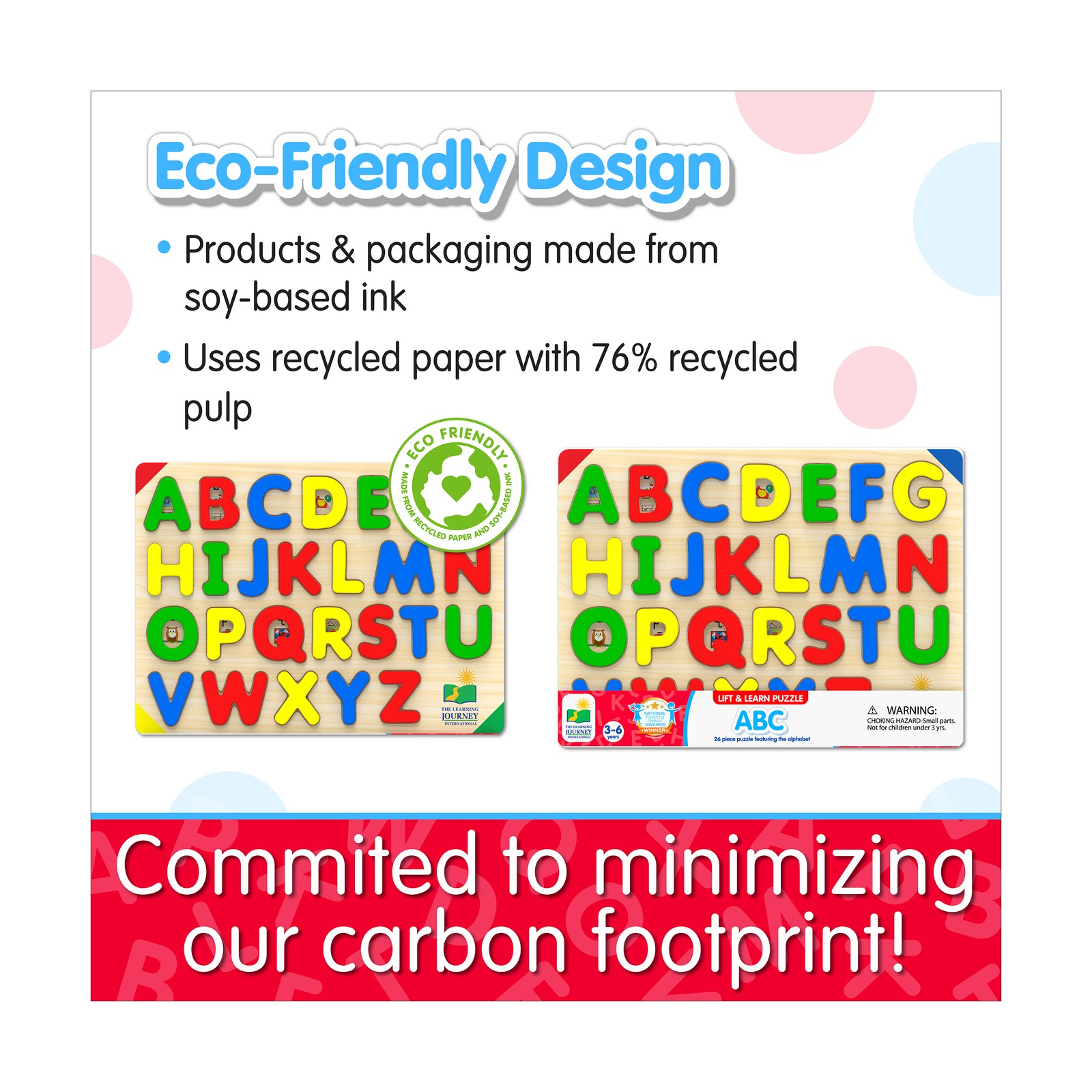 New – The Learning Journey Lift & Learn Puzzle – ABC: 26 Pcs – Ages 3-6