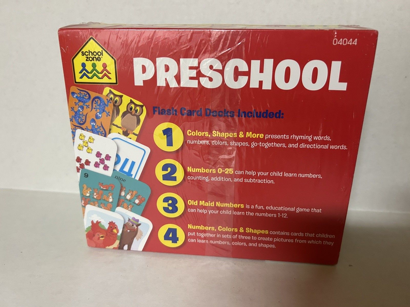 School Zone Preschool Flash Cards 4-Pack
