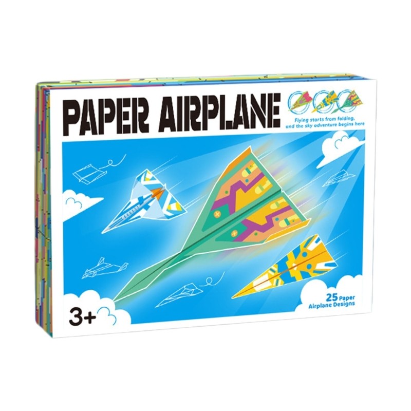 Colorful DIY Craft Folding Paper For Children To Create Amazing Flying Airplanes