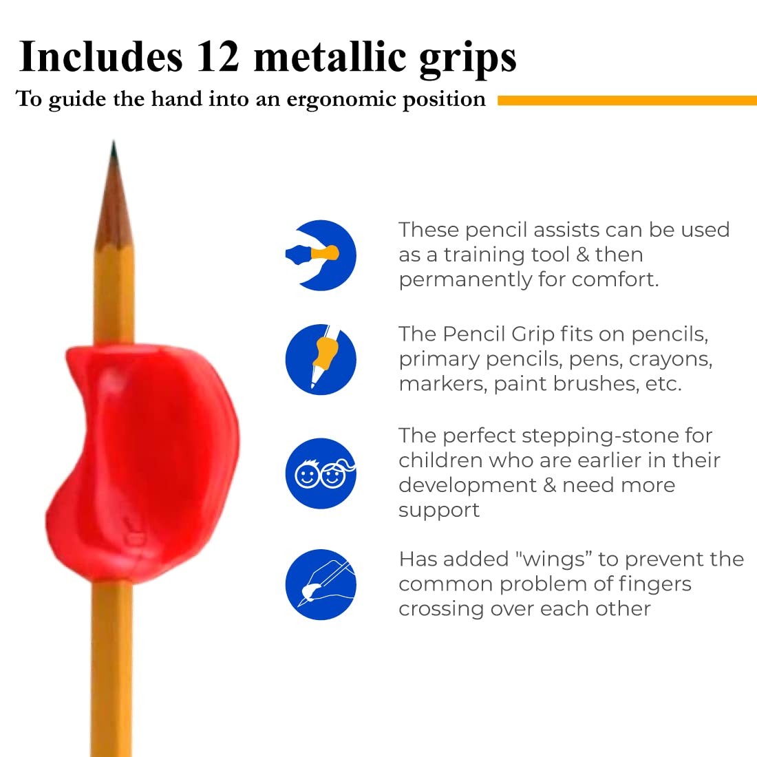 Pencil Grips, The Crossover Grip, Ergonomic Writing Aid For Righties And Left…