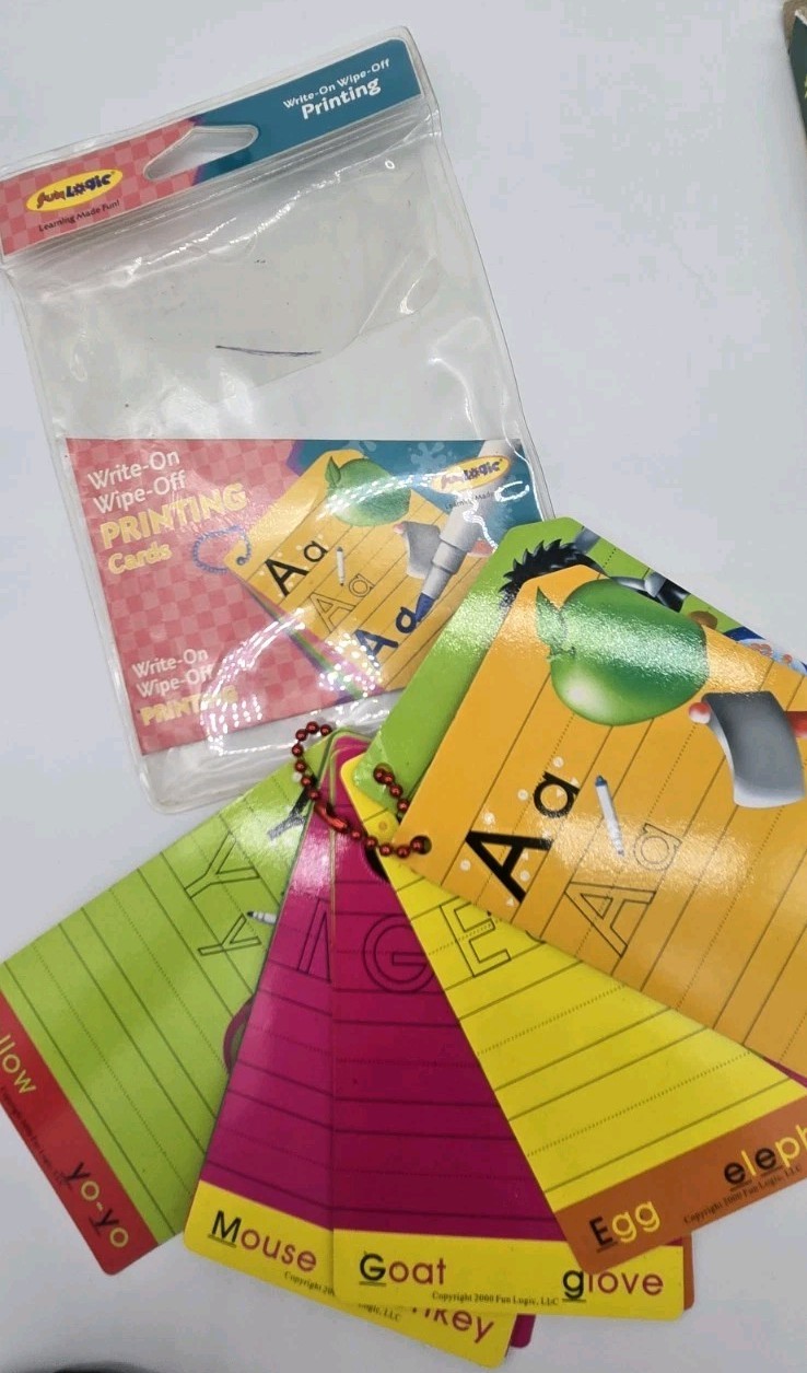 Lot Of Educational Stuff K4-K5 Wipe Off Writing & Alphabet & Numbers Flash Cards