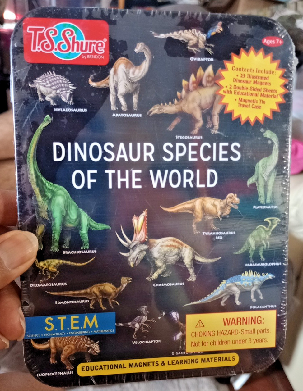 New Dinosaur Species Of The World T.S. Shure Educational Magnets STEM Learning