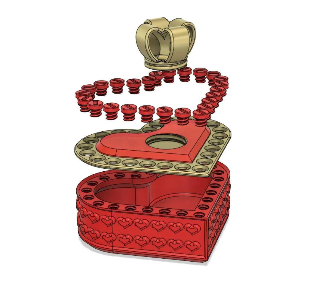 Annoying Valentines Gift Box – Unlock the Heart by Unscrewing Every Screw!
