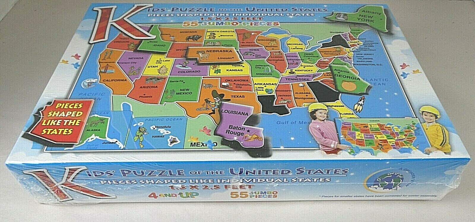United States Kids Puzzle 55 Jumbo Pieces New in Box