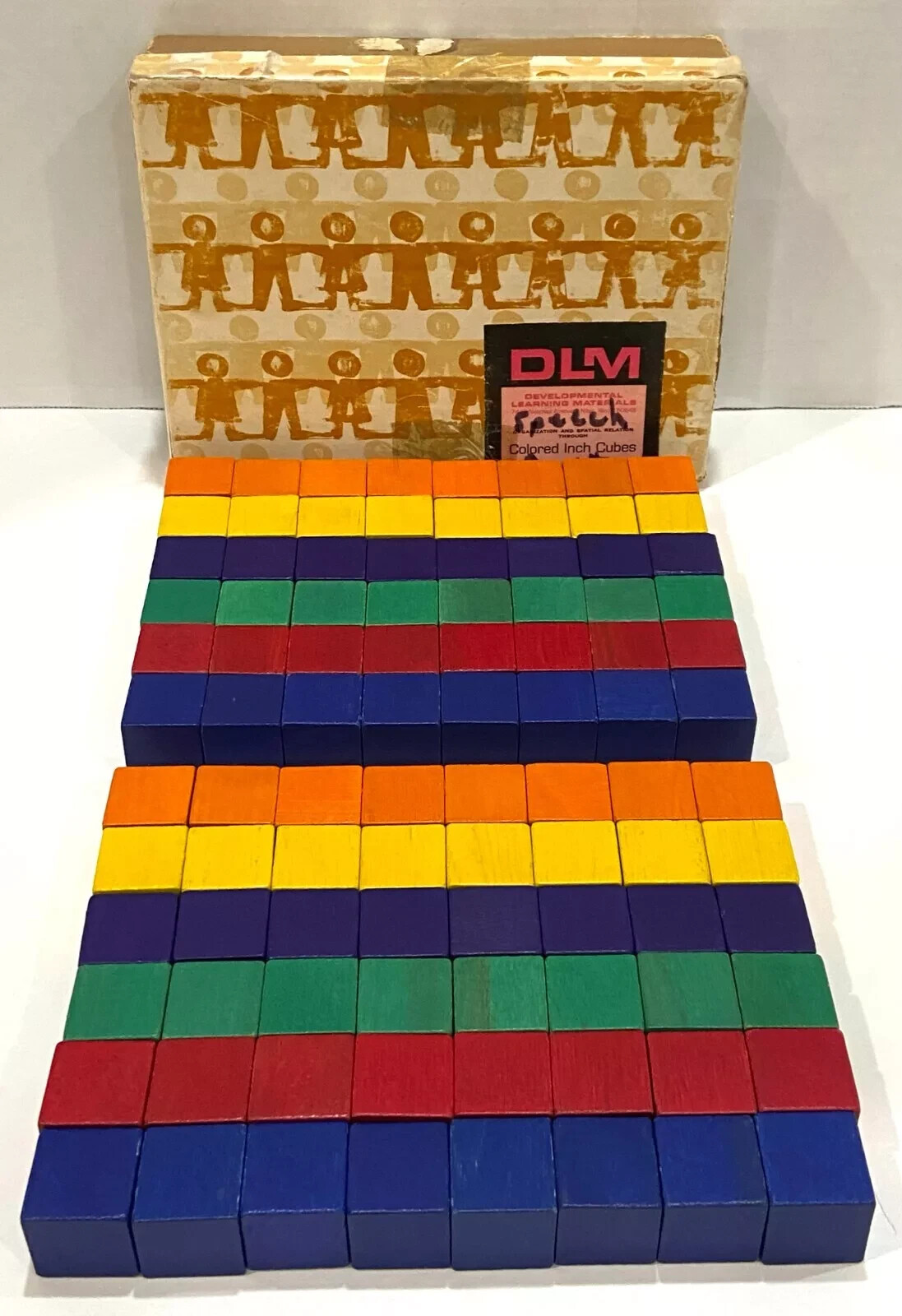 DLM (Developmental Learning Materials) Colored Inch Cubes Original Box of 96, GC