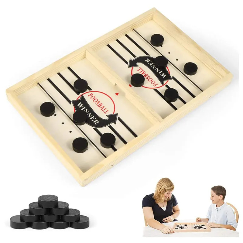 Fast Sling Puck Game Paced Desktop Winner PK Game Board Family Toys Child Gift