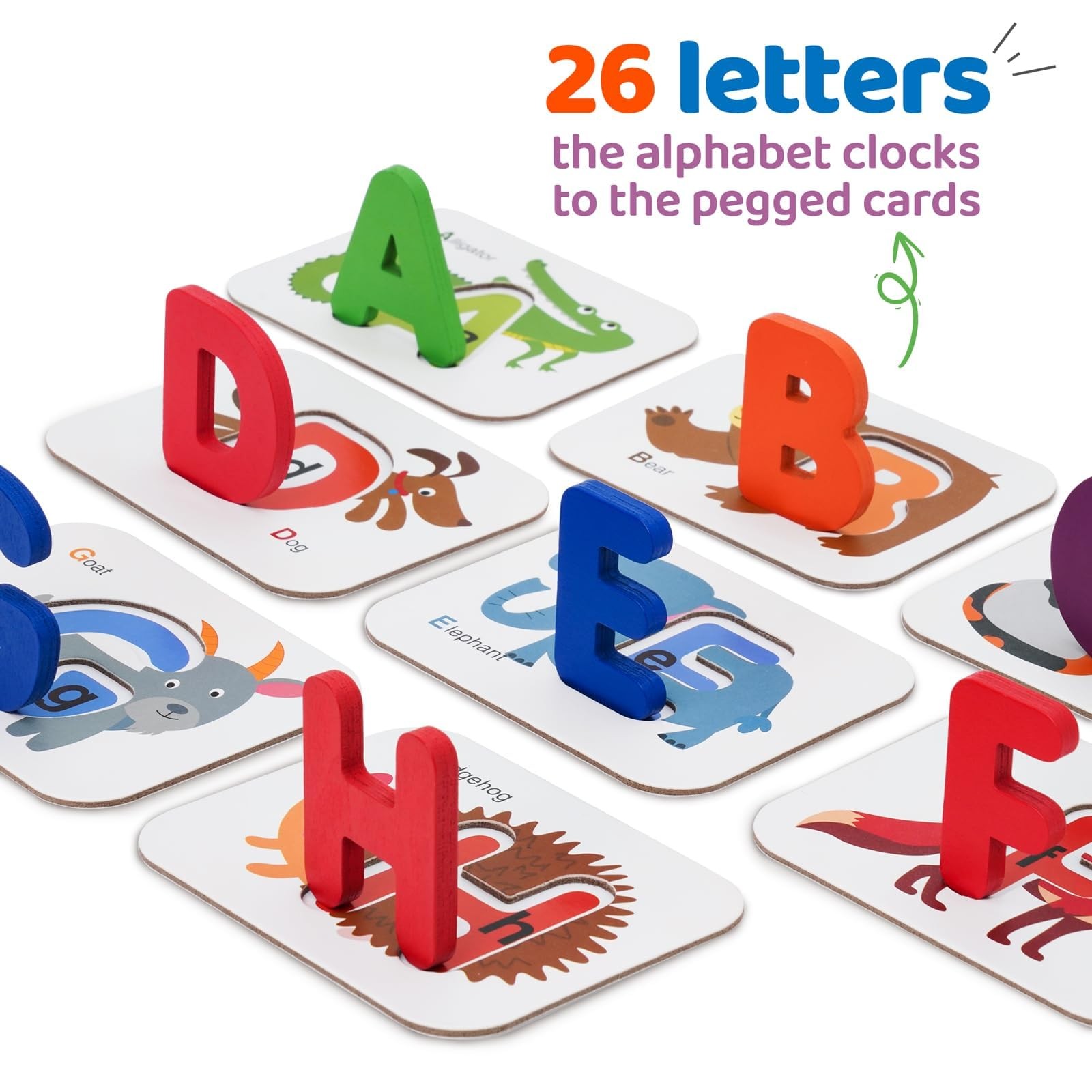 Likee Alphabet Flash Cards Wooden Letter Puzzle Abc Sight Words Matching Games