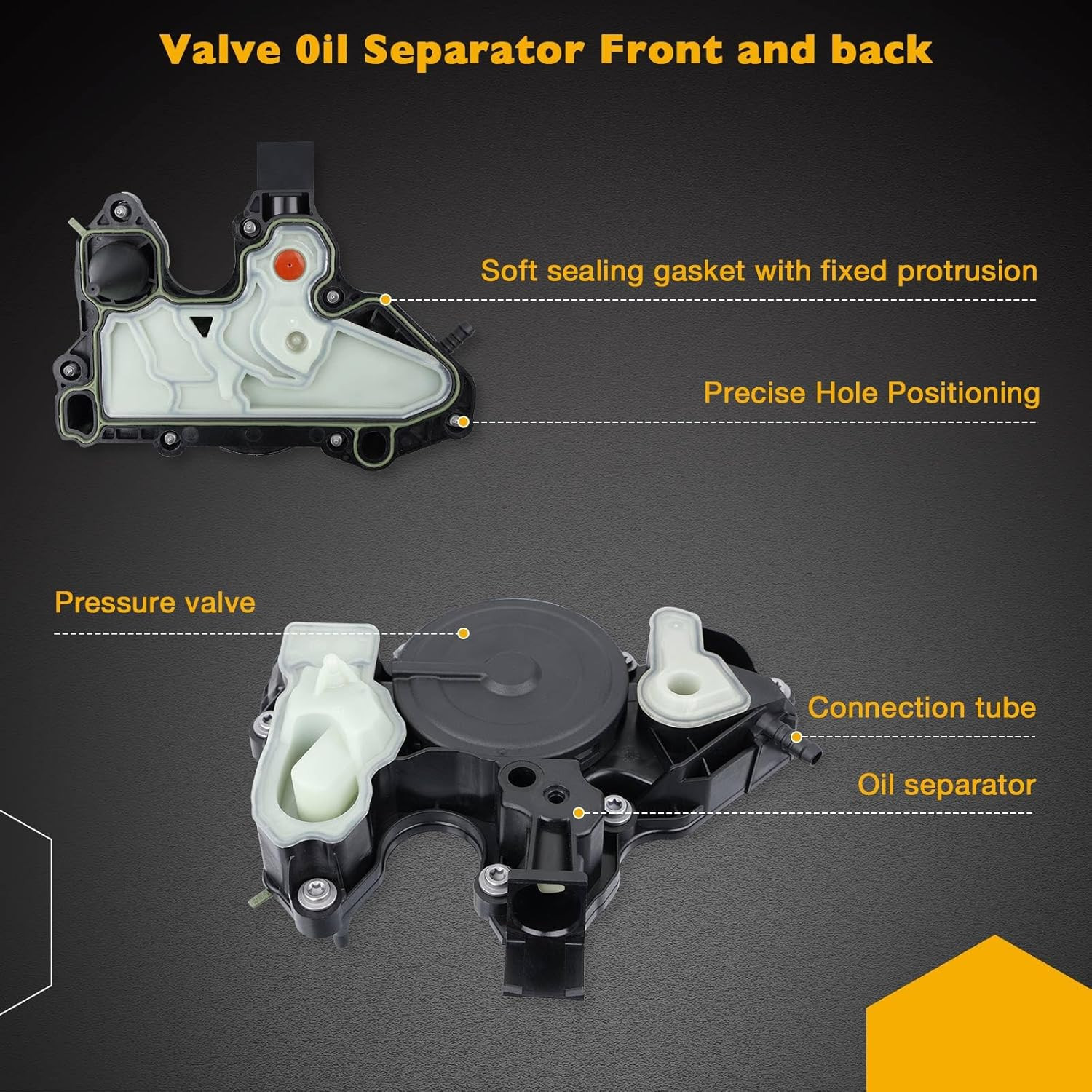 06K103495 PCV Valve, Oil Separator Engine Crankcase Vent Valve, Compatible with