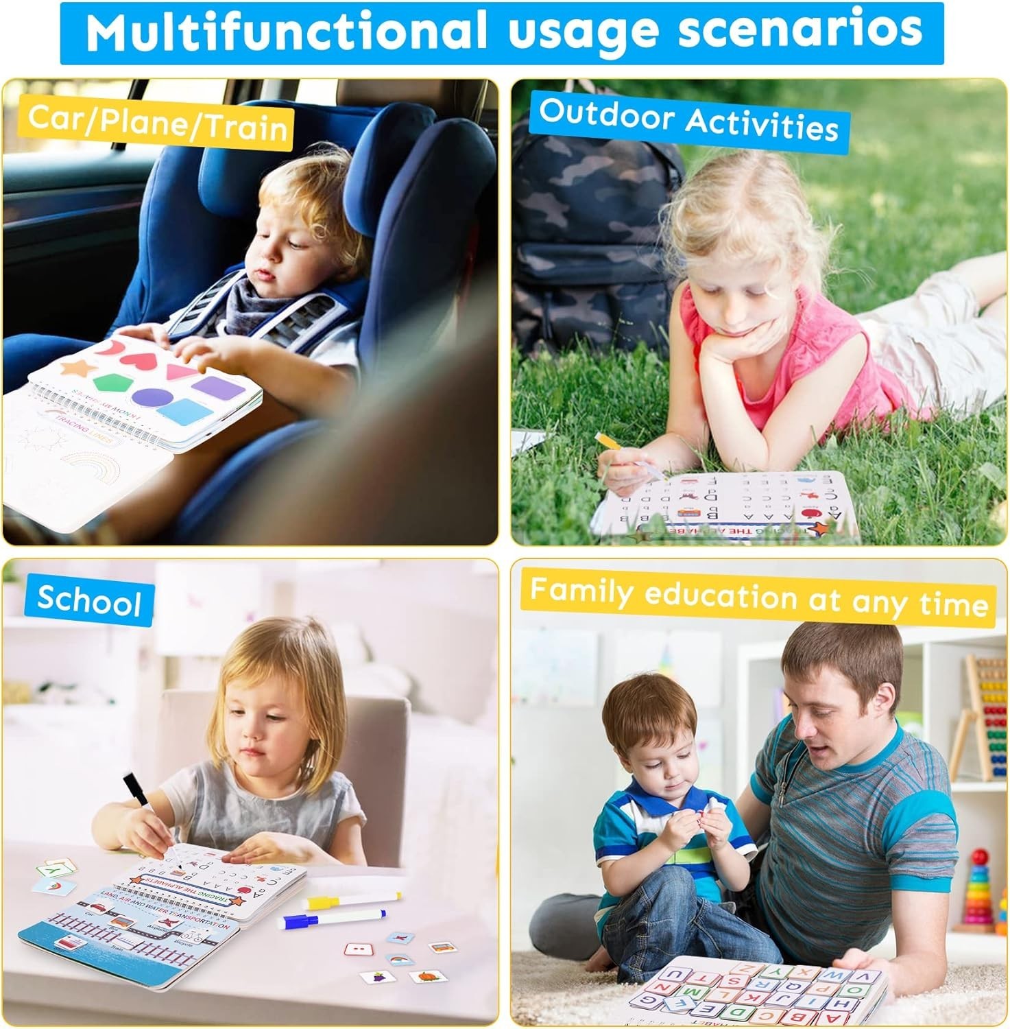 Mallify Busy Book for Toddlers 3-5, Preschool Busy Book 30 Themes Kids Binder…