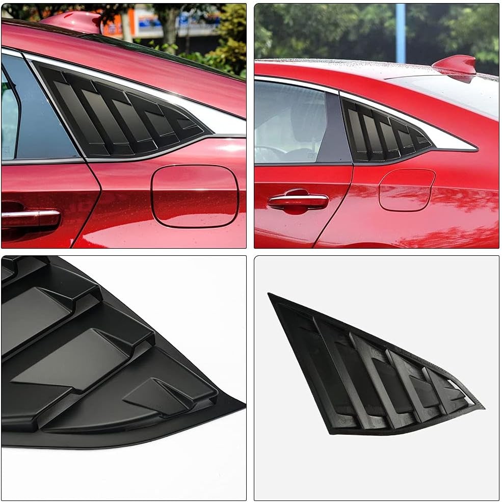 Sport Style Matte Black Window Louvers Honda Accord