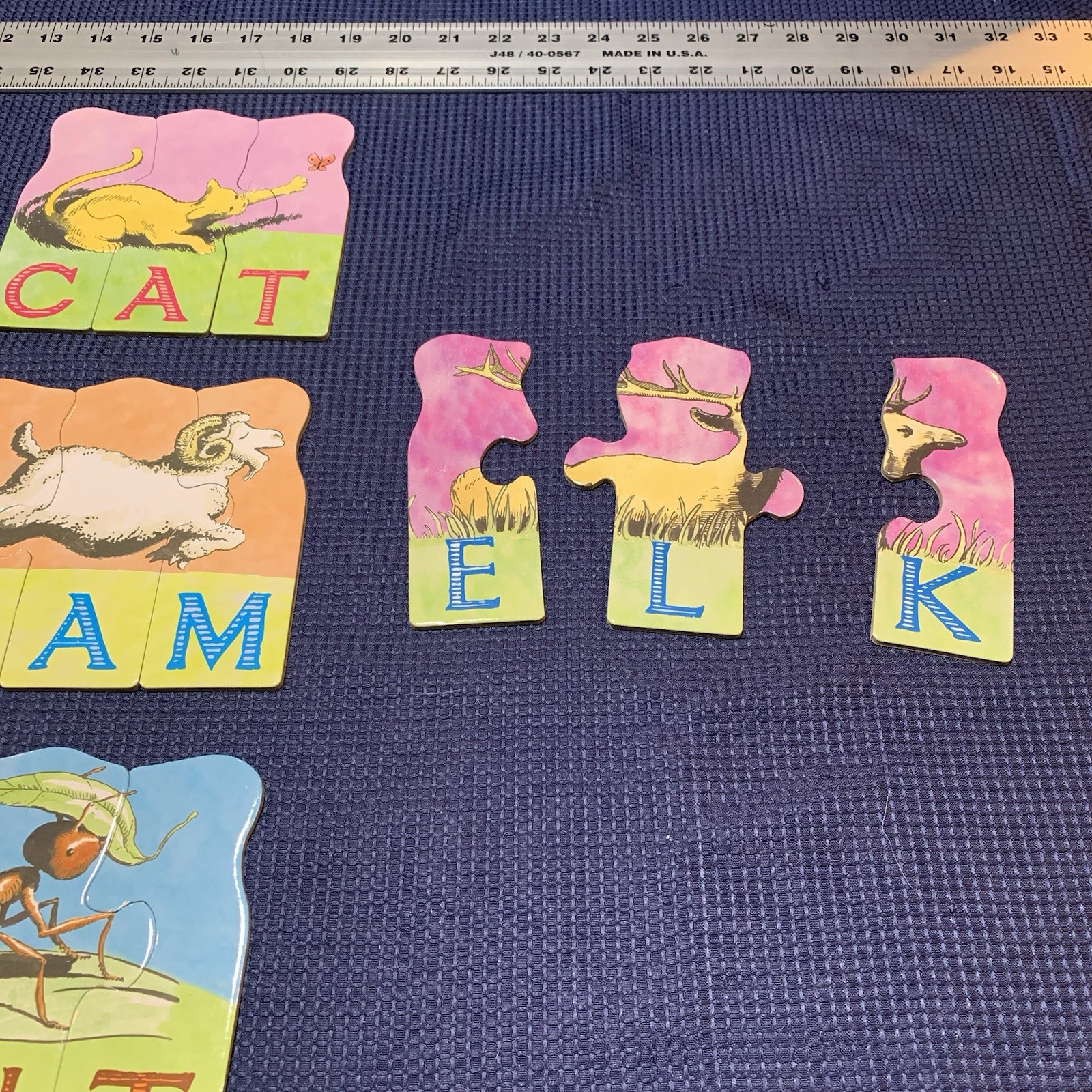 eeBoo Animal Spelling Puzzles – 10 puzzles 3 pieces each -Complete Free Shipping