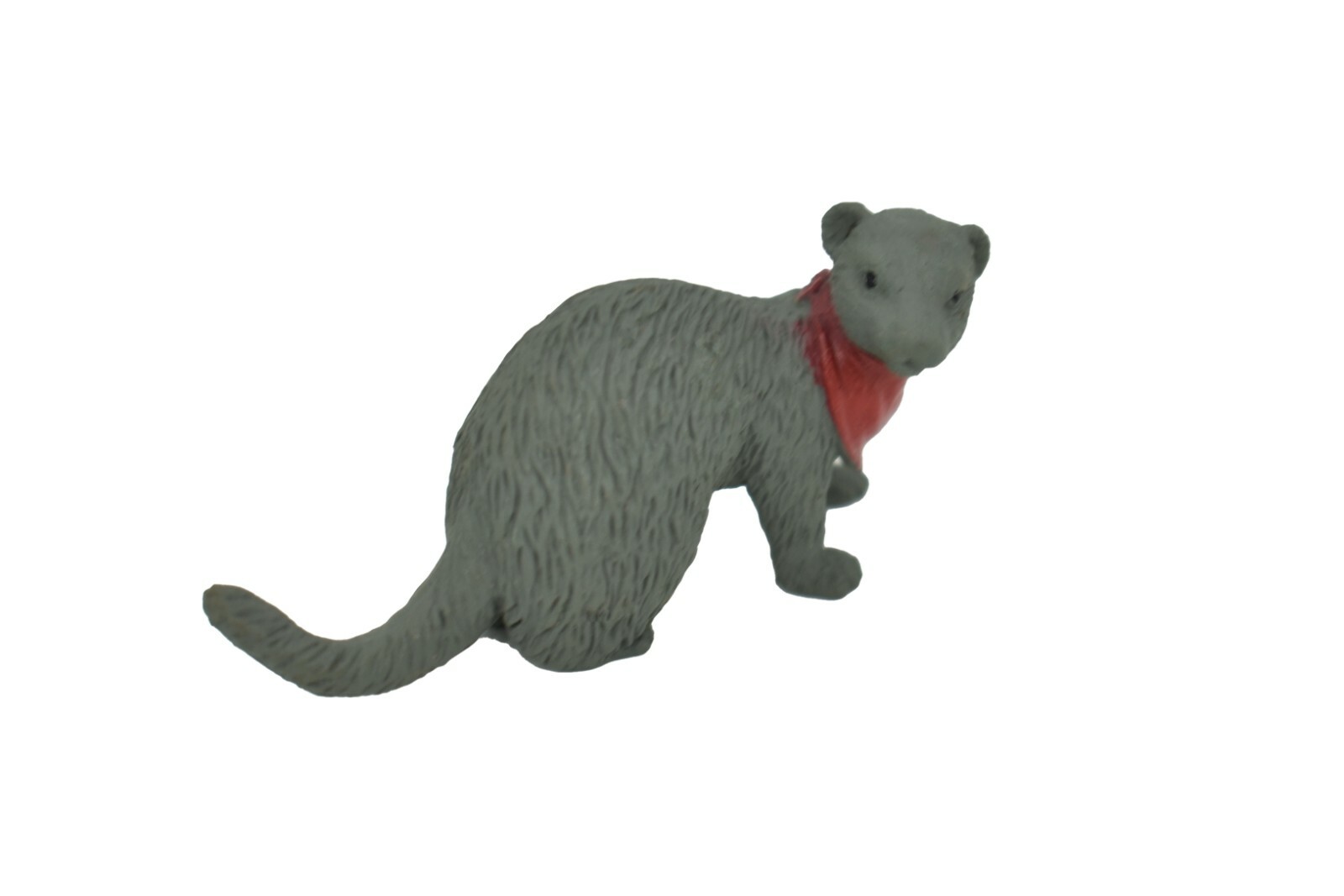 Ferret, with Bandana Very Nice Plastic Figurine 2 1/2 inches long – F1675 B63
