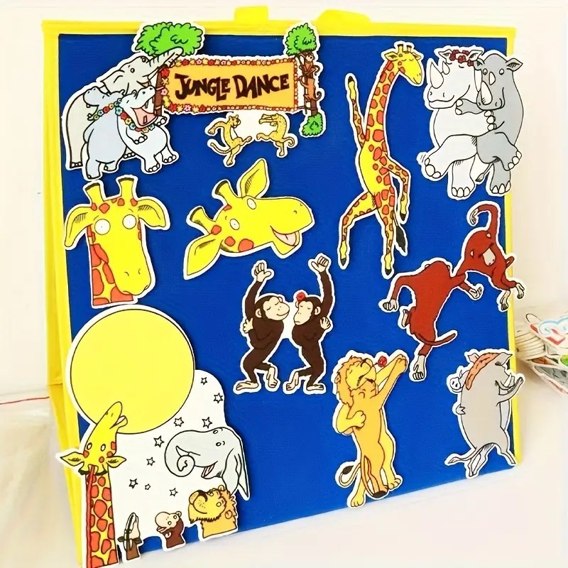 19 Pcs Giraffes Can’t Dance Felt Story Set Flannel Board Storytelling Classroom