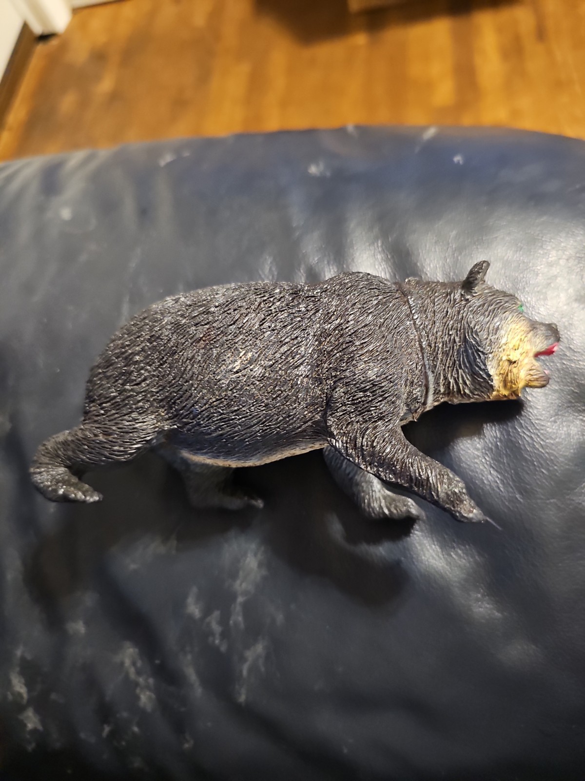 Unbranded Black Bear, Hard Plastic 6 inches long, 3 Inches Tall READ