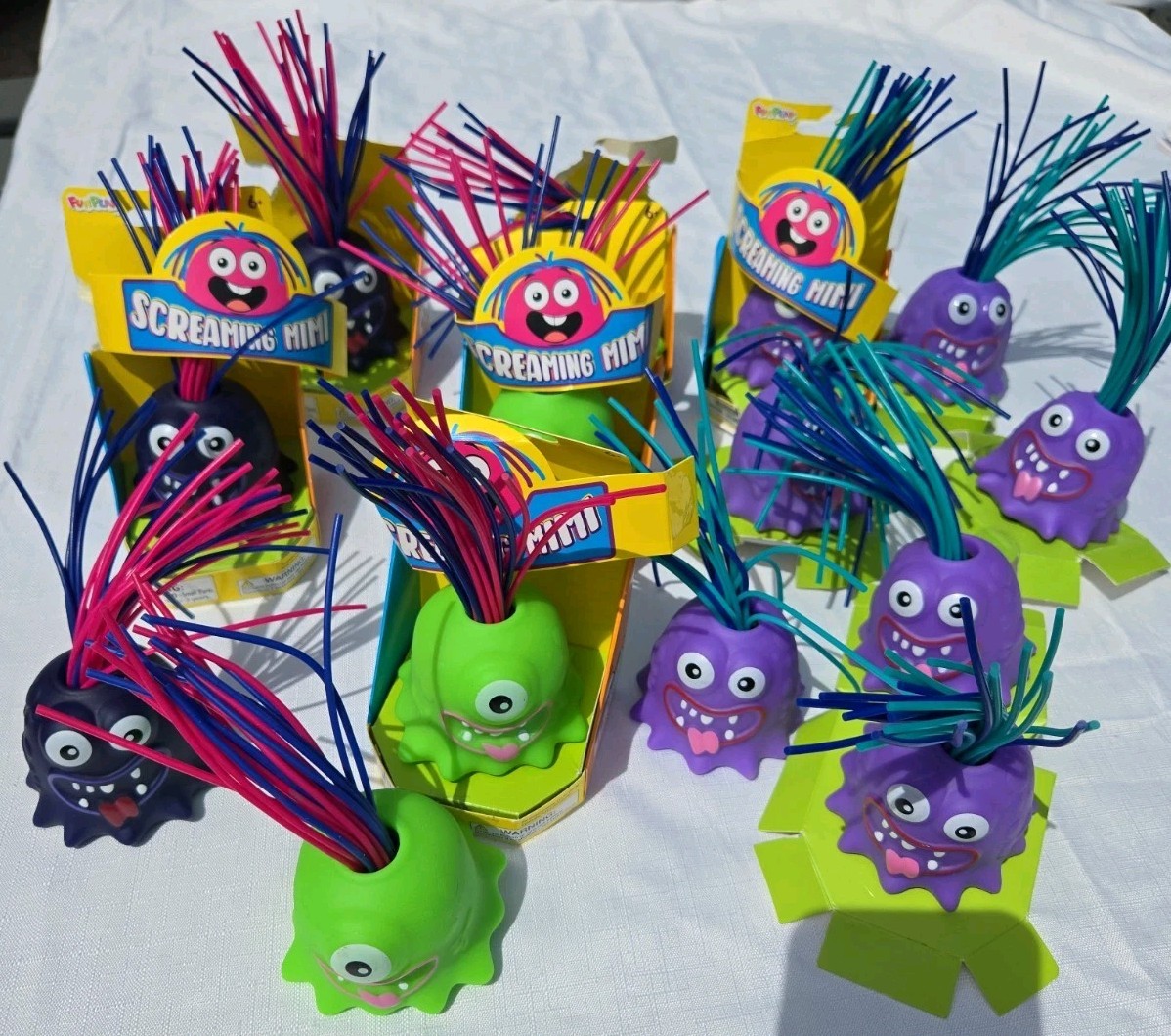 Stress Relief Hair Pulling Screaming Monster Toy, Kid Or Office Gag, Lot Of 15