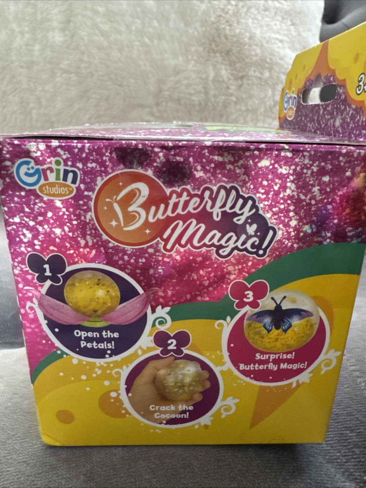 NEW Grin Studios Butterfly Magic Surprise Toy Sphere w/ Unicorm Beanie & Sanrio