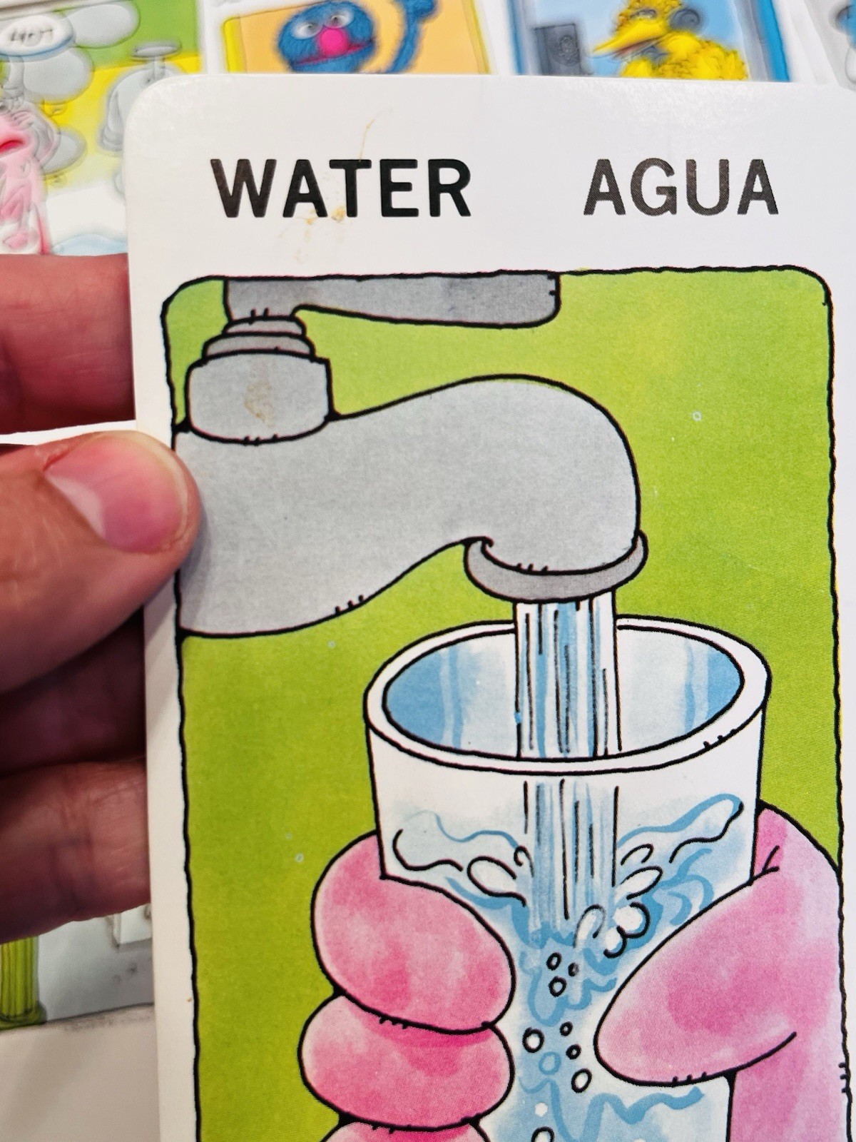 Vintage Sesame Street Word Cards Preschool Learning *MISSING 1 CARD* BIN 53
