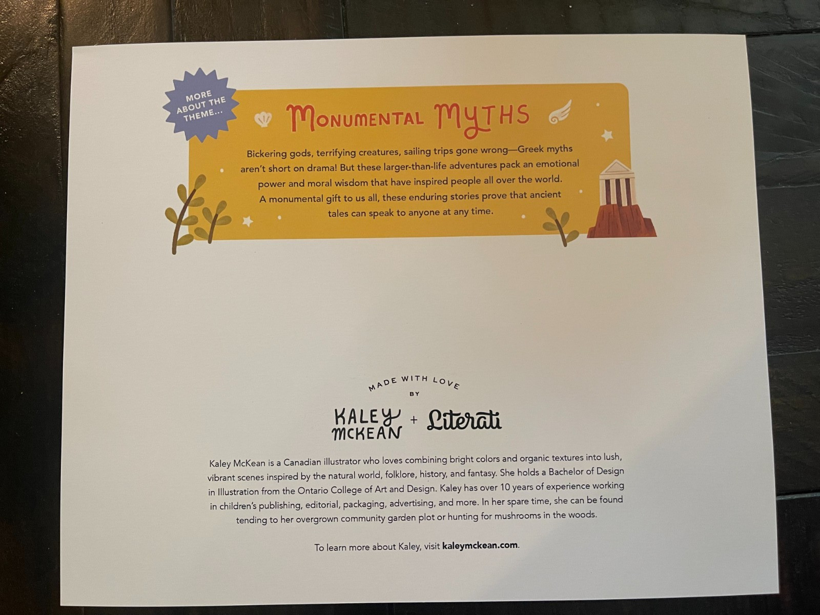 Meet the Myths Cards 9 different characters New Olympians Literati