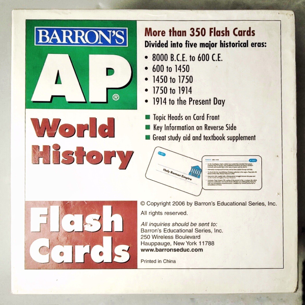 🌏 Barron’s AP World History Flash Cards FlashCards VG Lupinskie-Huvane Coughlin