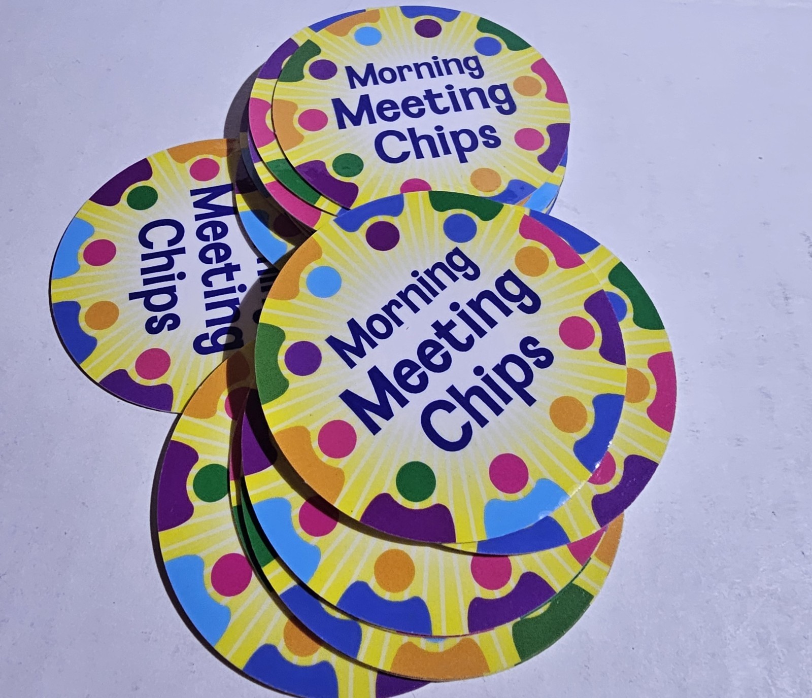 Really Good Stuff Morning Meeting Chips Set of 40, 2.25 in (6 cm)