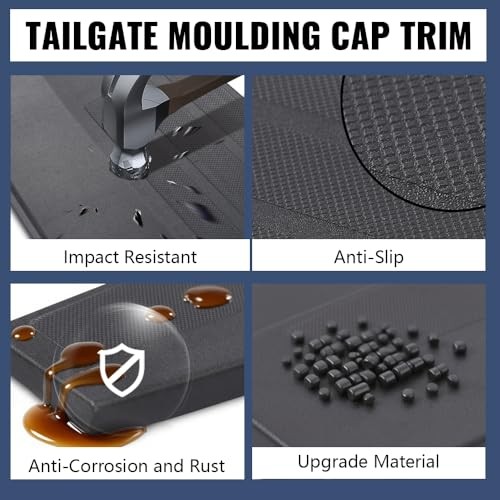 PIT66 Tailgate Moulding Cap, Compatible with Ford F150 2015-2020 Moulding