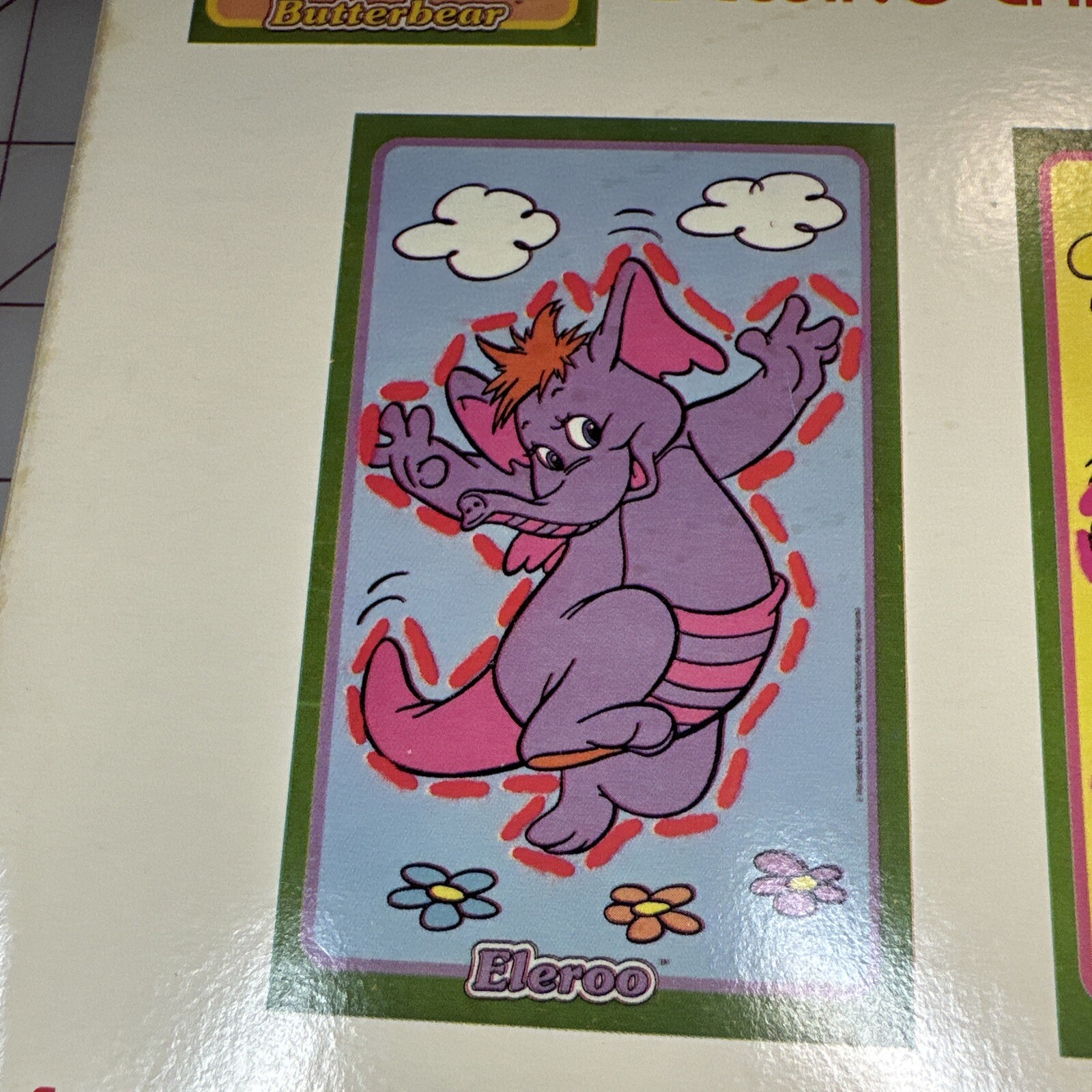 Wuzzles Sewing Cards by Colorforms 1985 Hasbro Bradley Cartoon Printed In USA @