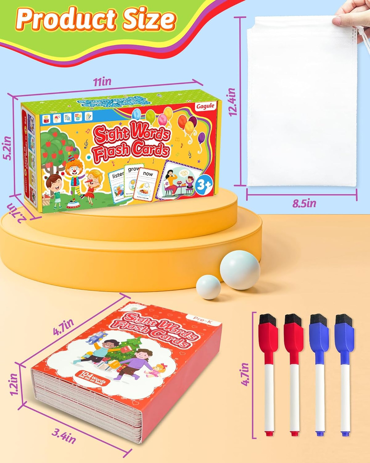 520 Sight Words Flash Cards Kindergarten Fry Dolch Reading Writing Spelling