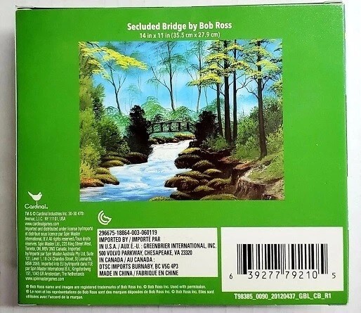BOB ROSS 300PC PUZZLE JIGSAW PAINTING SCENIC MOUNTAINS WATERFALLS FOREST