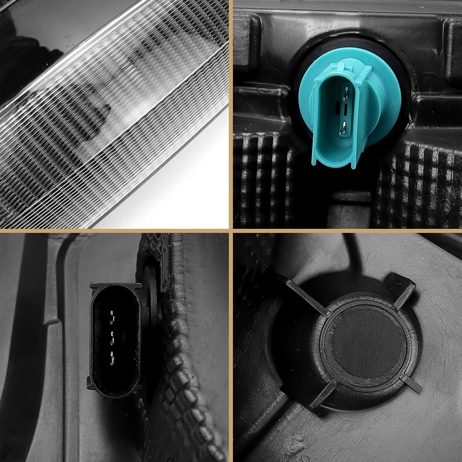 Smoked Tail Driver and Passenger Side Rear Light Brake Lamps Compatible With