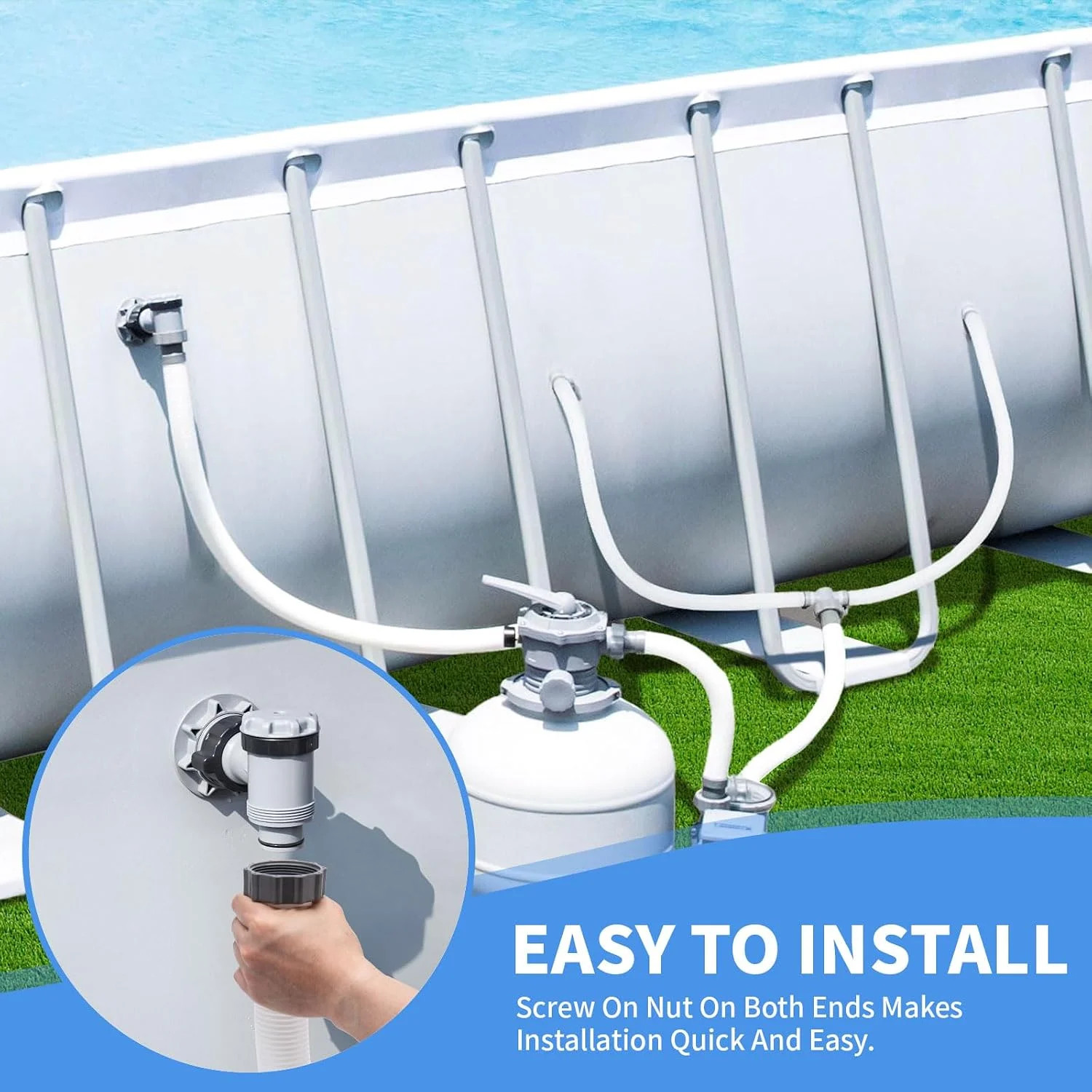 1.5″ Pool Hose For Intex Filter Pump,1.5 Inch Pool Hoses For Above Ground Pools,