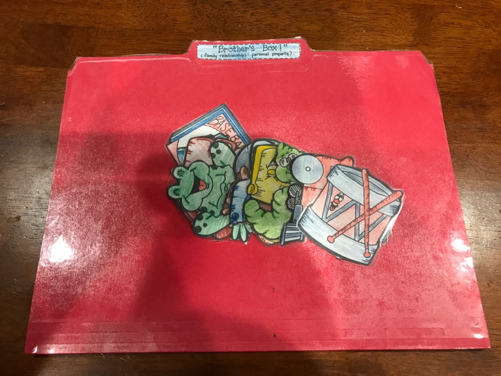 Brothers Box! Family relationship Social Studies grades k-2 file folder game