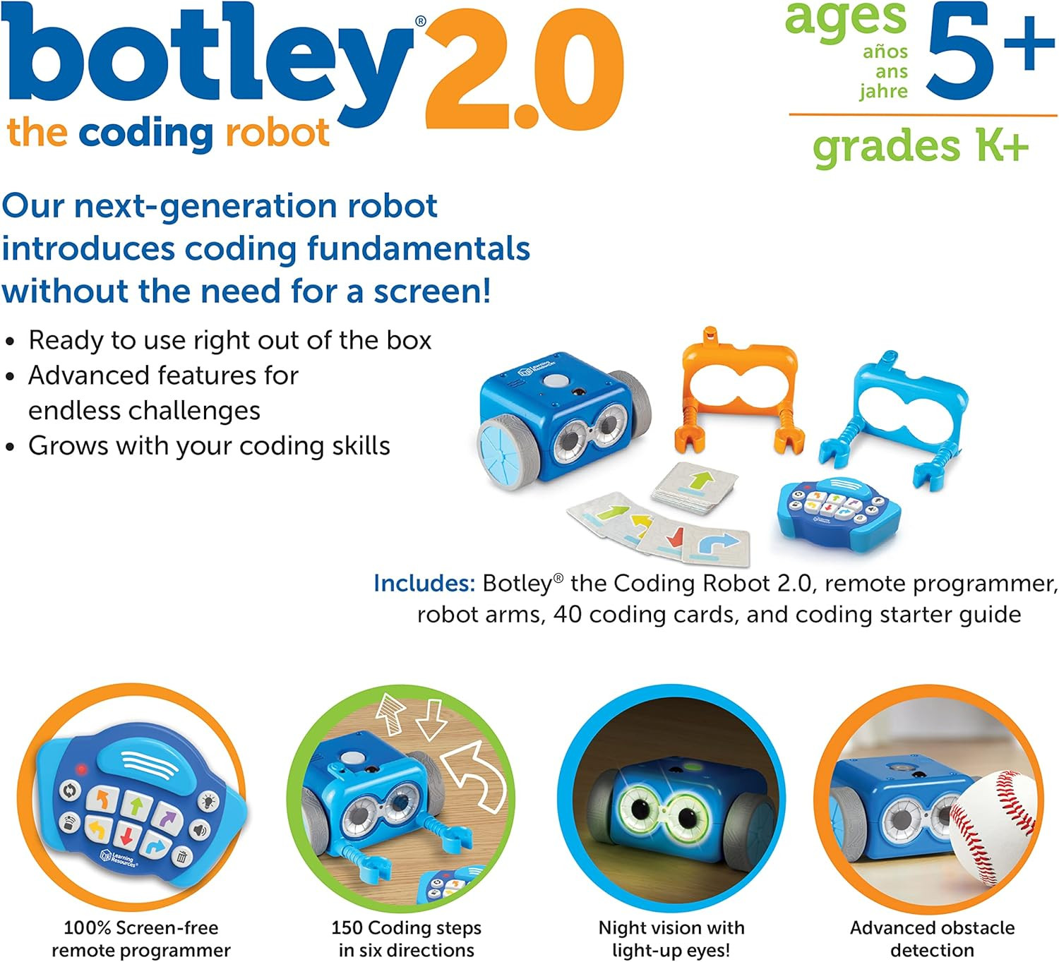 Botley the Coding Robot 2.0 – STEM Toys, Programming for Kids, Electronic Screen