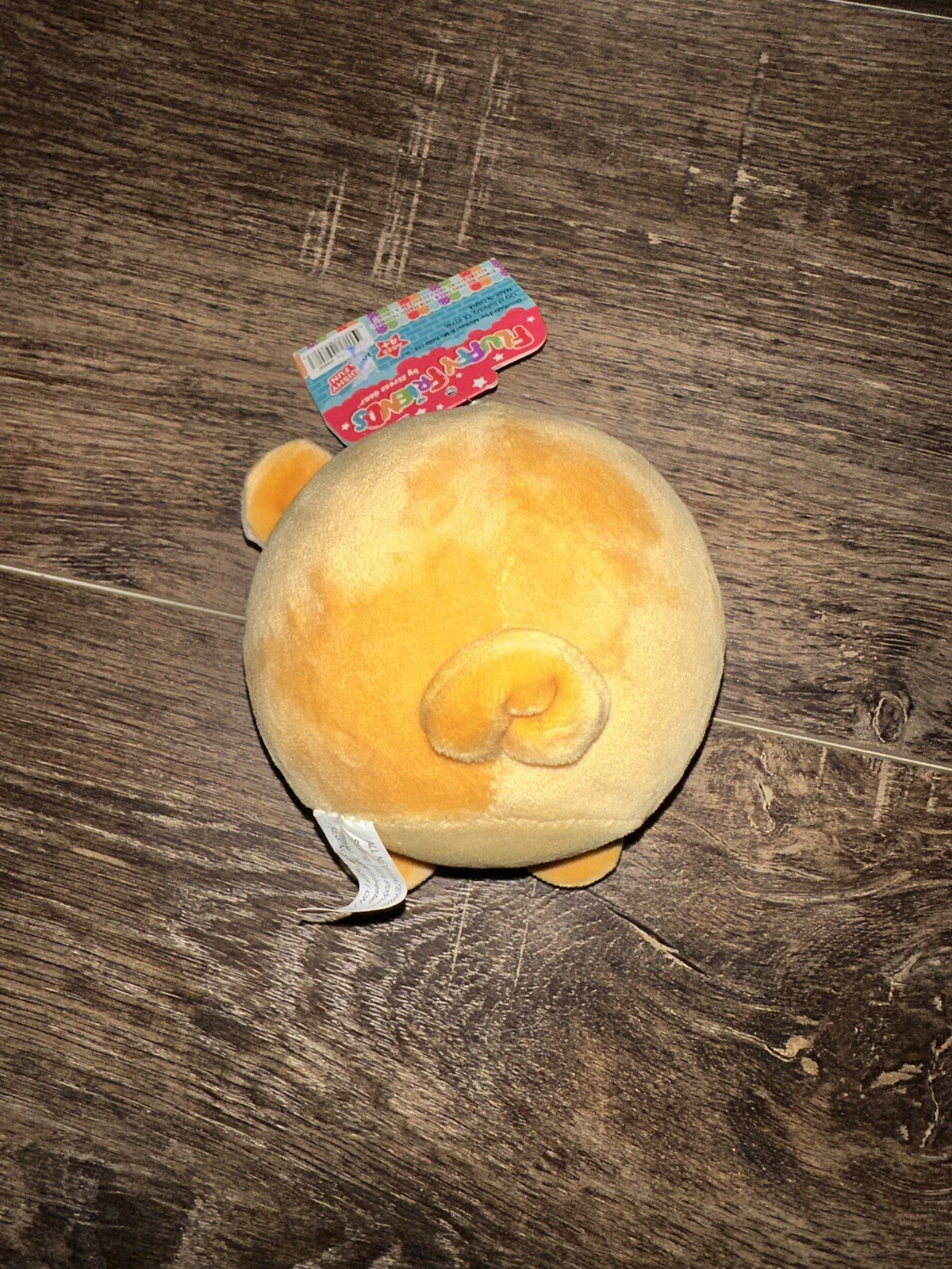 Fluffy Friends Squishy Plush Bear Brown Collectible Stress Ball Toy Keychain New