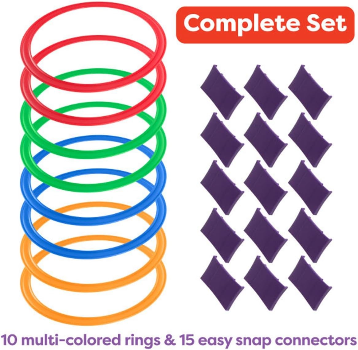 HEY PLAY Indoor Outdoor Hopscotch Ring Game