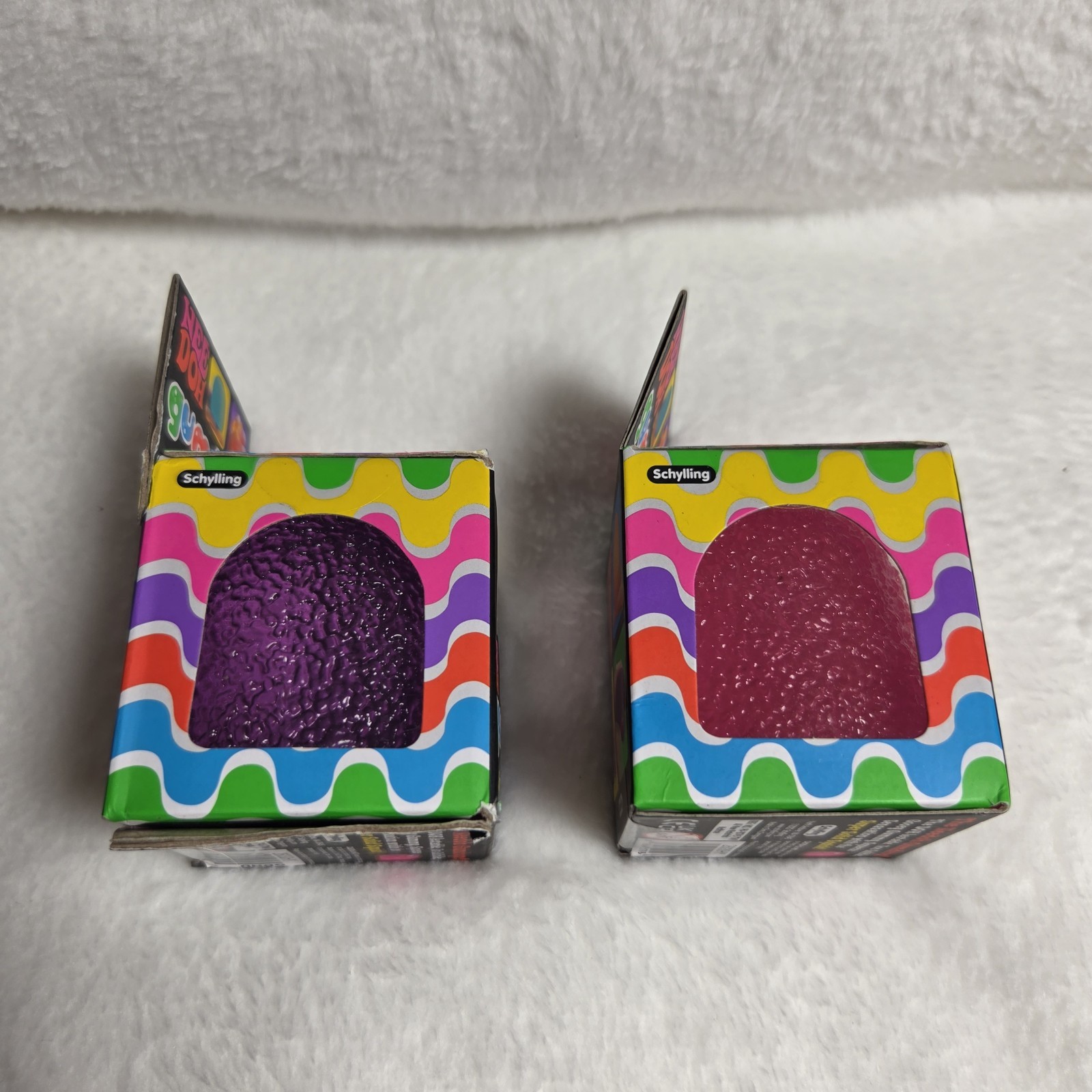 Authentic Schylling NeeDoh Gumdrop Super Solid Squish Lot of 2 Purple Pink New