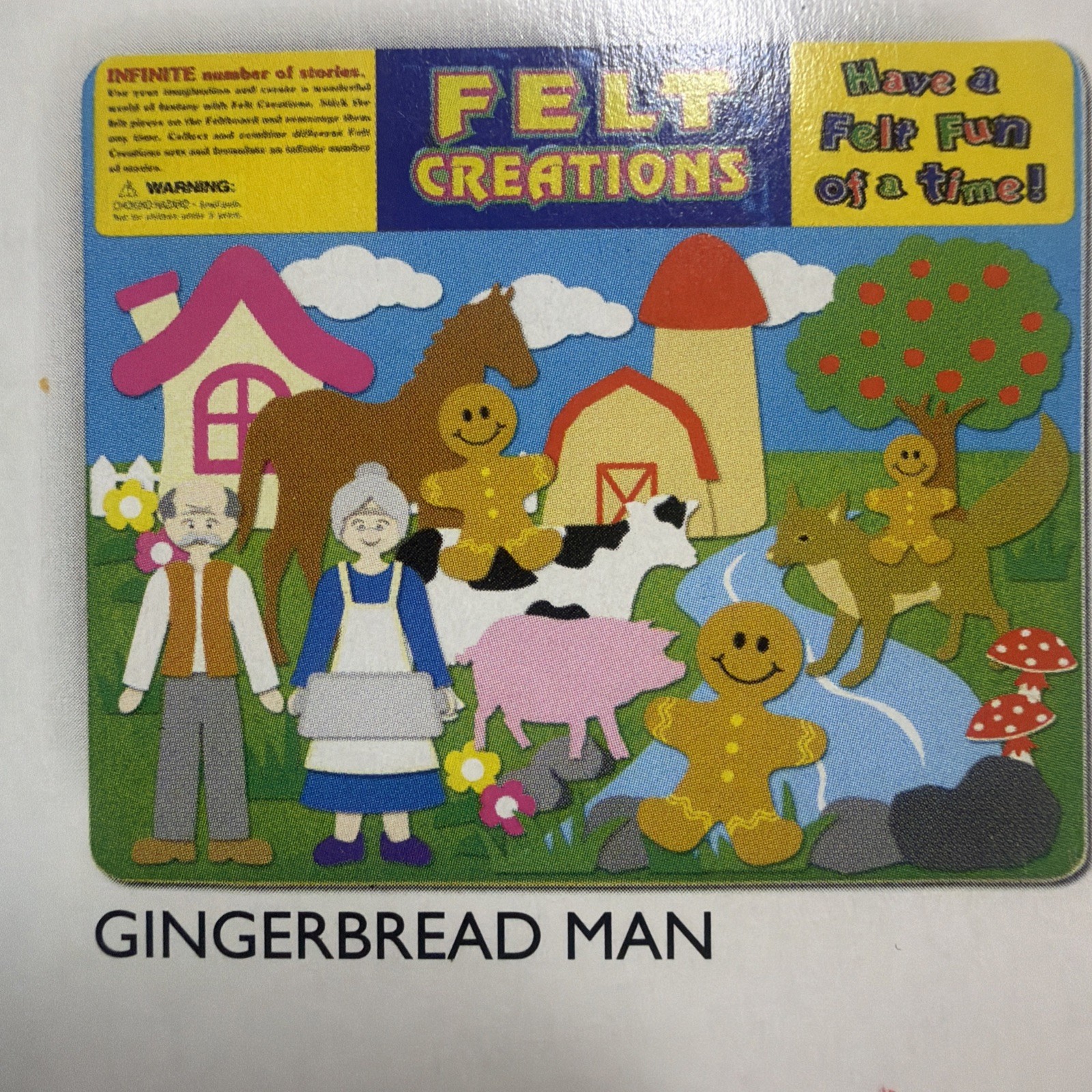 Felt Creations Hurricane Toys GINGERBREAD MAN Storyboard 46 Pieces