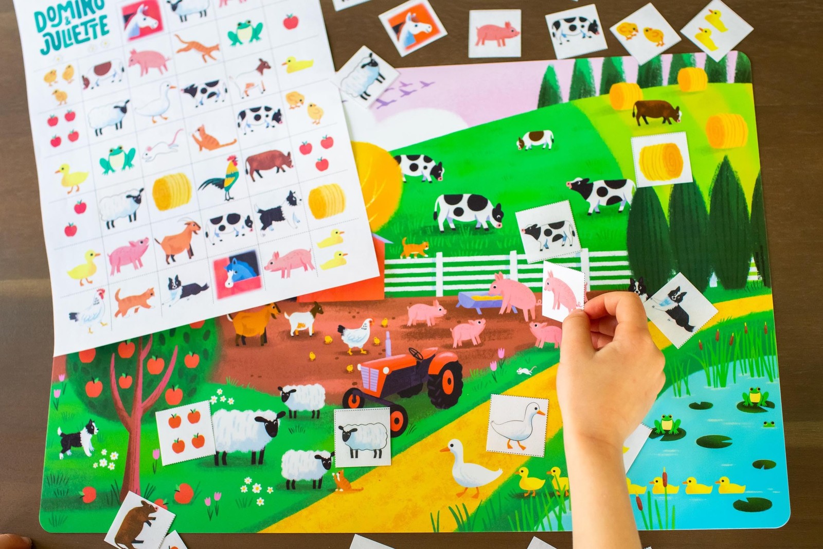 Domino Juliette Farm Educational Placemat Toddler Learning