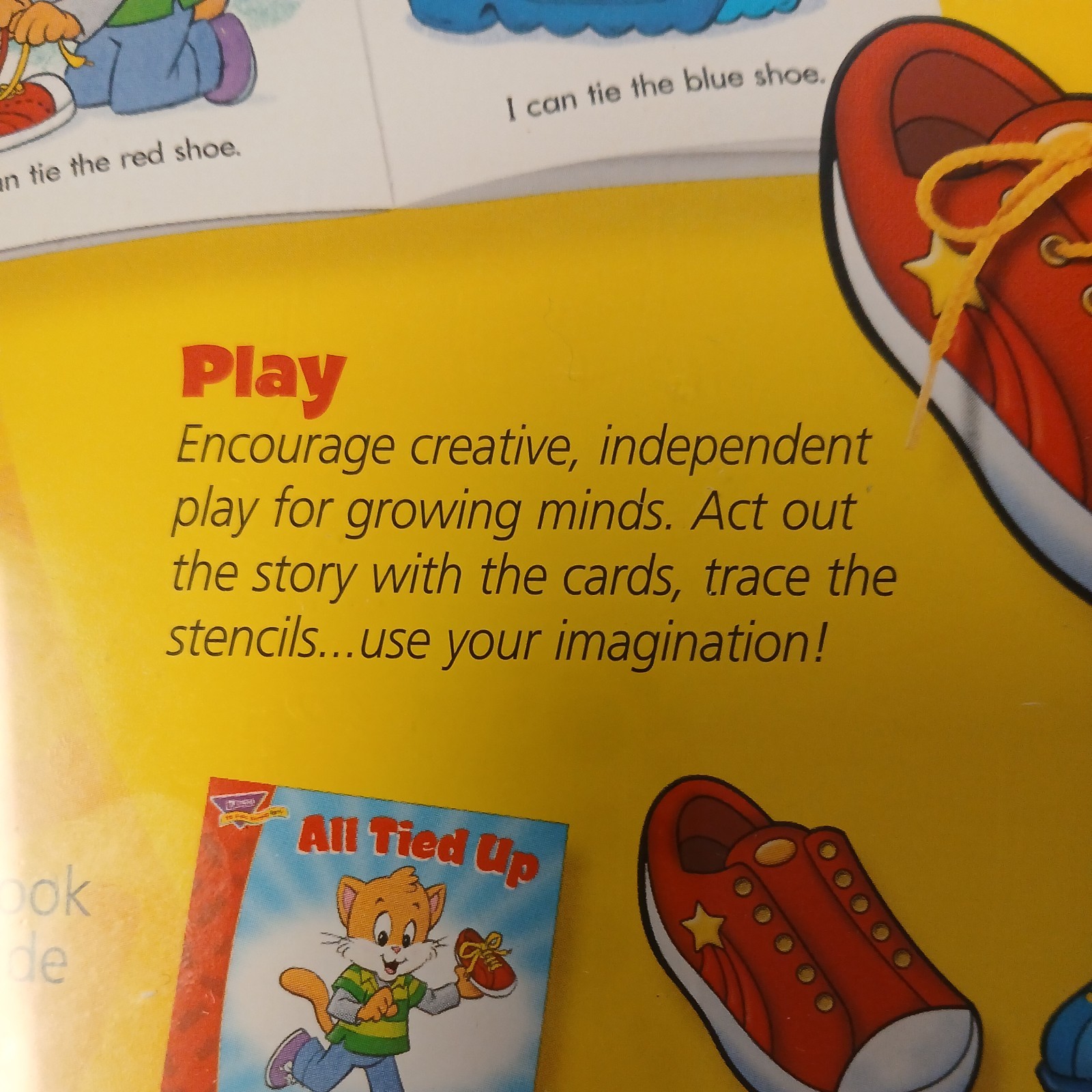 Trend Learning All Tied Up! Lace & Trace Cards Tying Shoes Storybook Included