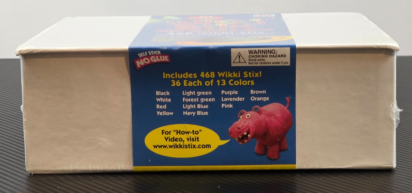 Wikki Stix Big Count Box 468 Stix 13 Colors in Cool Storage Box w/ 12 Page Idea